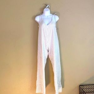 White w/ black stripes jumpsuit
